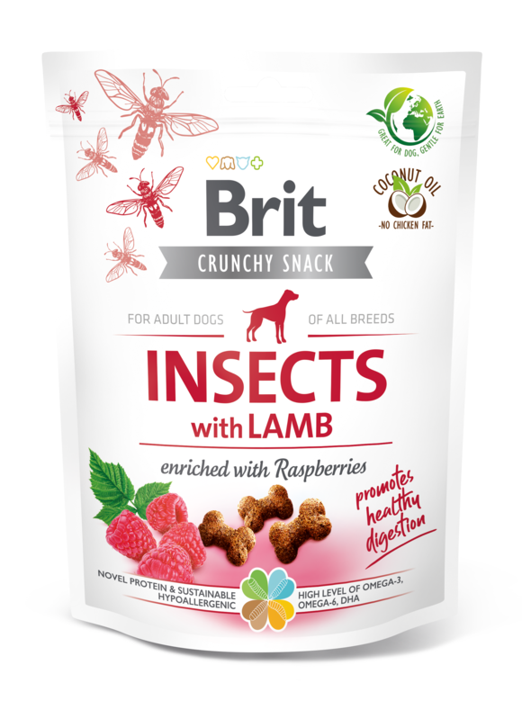 brit-care-dog-crunchy-cracker-insects-with-lamb-and-raspberries-200g kép